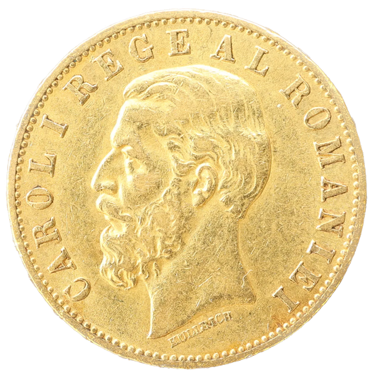 Roumanie 🇷🇴 Carol I (1881-1914) 20 Lei Or 1883 B Bucarest 6.43 gr