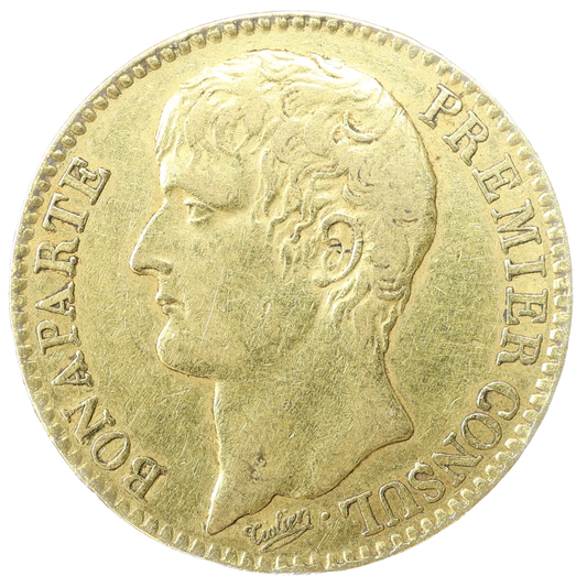Consulat Bonaparte Premier Consul (1799-1804) 40 Francs Or An XI A Paris 12.85 gr