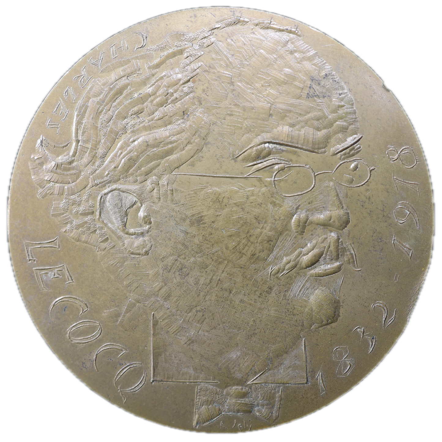 Médaille La fille de Madame Angot - Charles Lecocq 1832-1918 Bronze 206.05 gr 77 mm