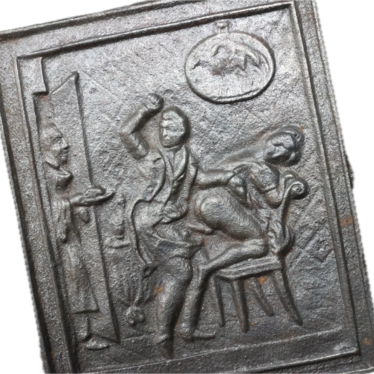 Plaque scène érotique antique - Fer (fonte) - Première moitié du XXe siècle 153.07 gr