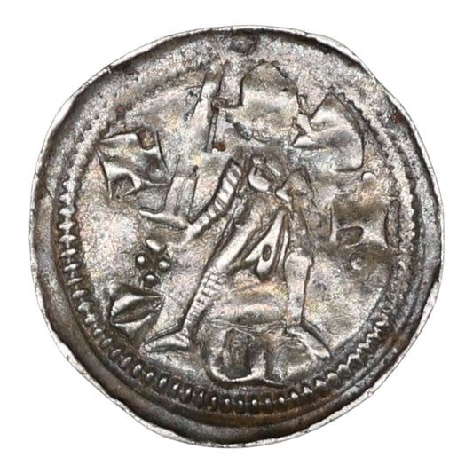 Duché de Lorraine. Thiébaut II (1303-1312) Denier. Atelier de Nancy. Argent. 0.58 gr