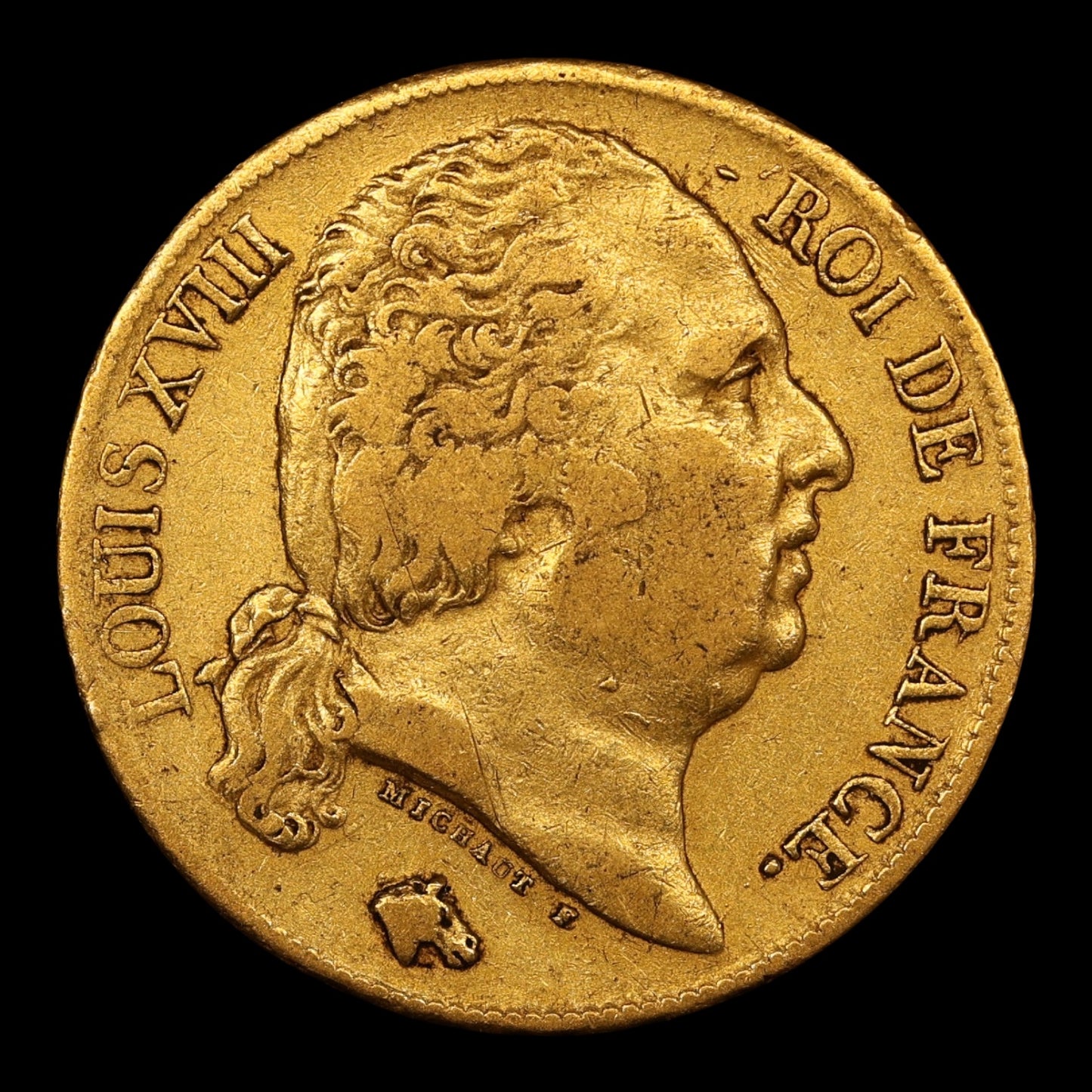 Louis XVIII (1815-1824) 20 Francs 1819 A Paris Or 6.40 gr