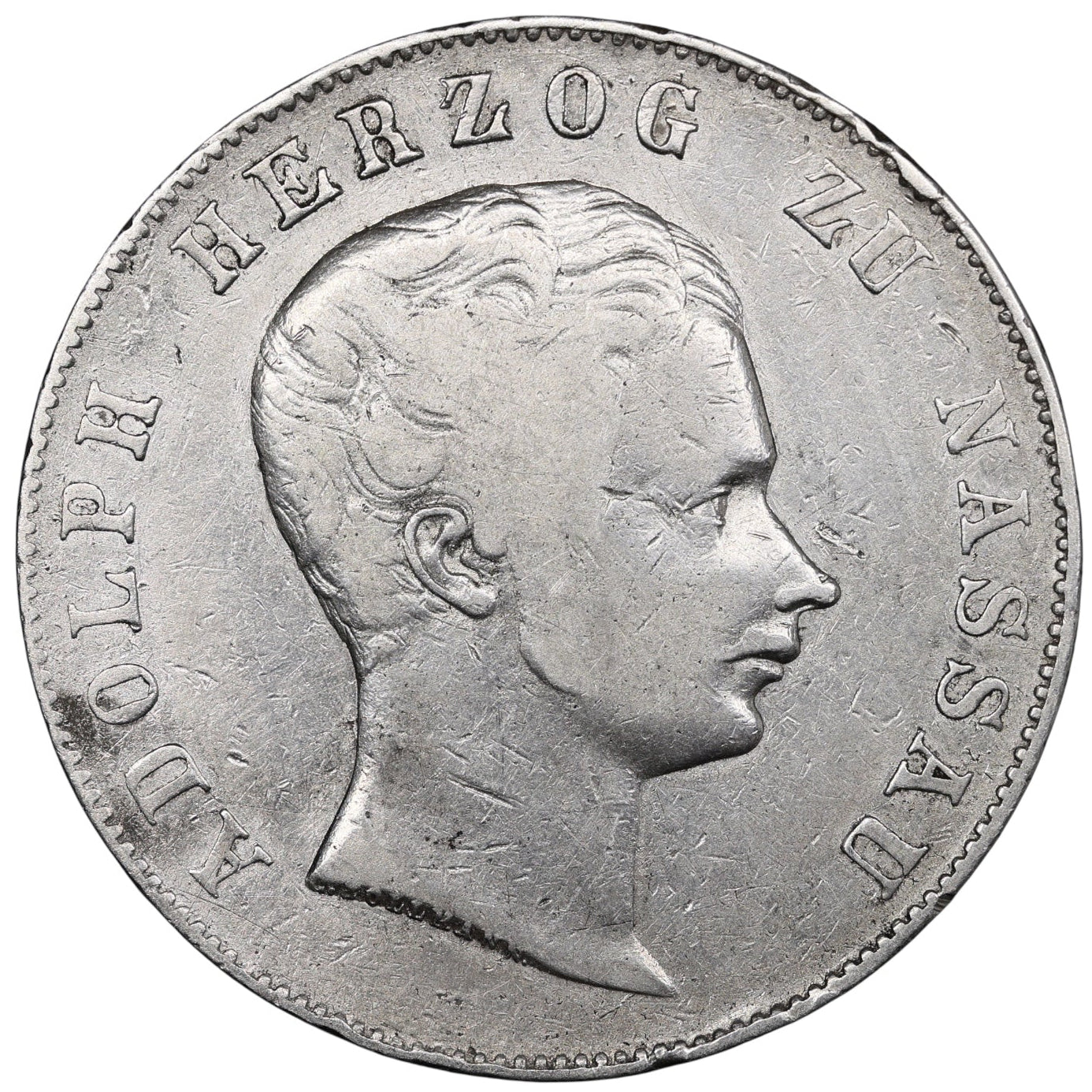 Allemagne Duché de Nassau 2 Gulden 1846 Adolph Argent 21.00 gr