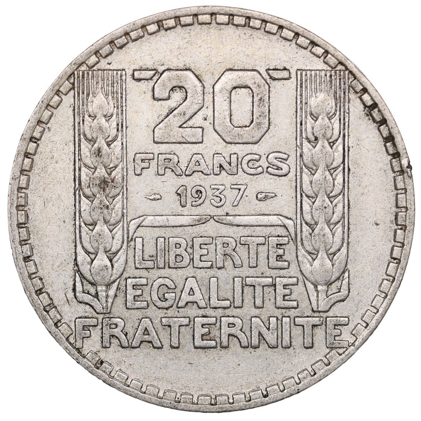 Turin 20 Francs 1937 Argent 19.95 gr