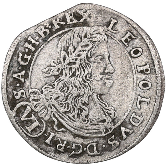 Saint Empire Romain Germanique  Leopold I Habsbourg (1657-1705) 6 Kreuzer 1665 Neuburg Argent 2.90 gr