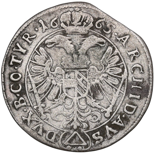 Saint Empire Romain Germanique Leopold I Habsbourg (1657-1705) 6 Kreuzer 1665 Neuburg Argent 2.90 gr