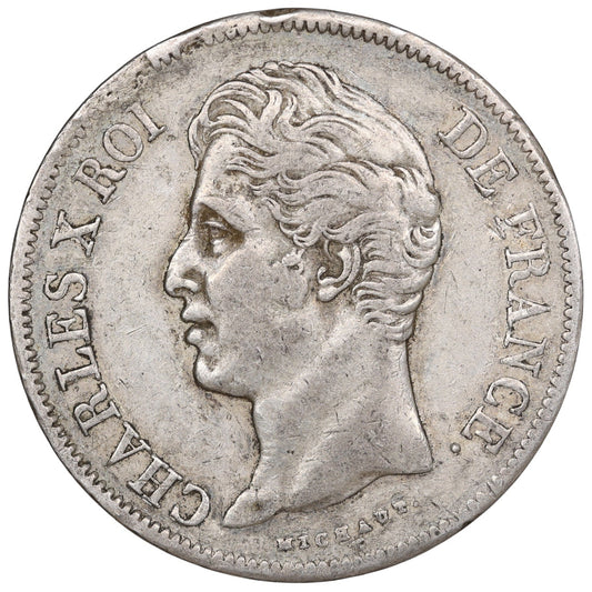 Charles X (1824-1830) 5 Francs 1828 D Lyon Argent 24.99 gr