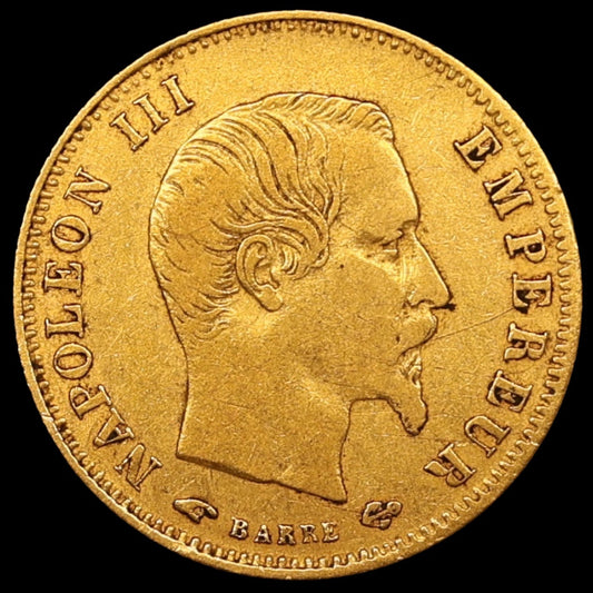 Napoléon III (1852-1870) 5 francs tête nue 1856 A Paris Or 1.59 gr