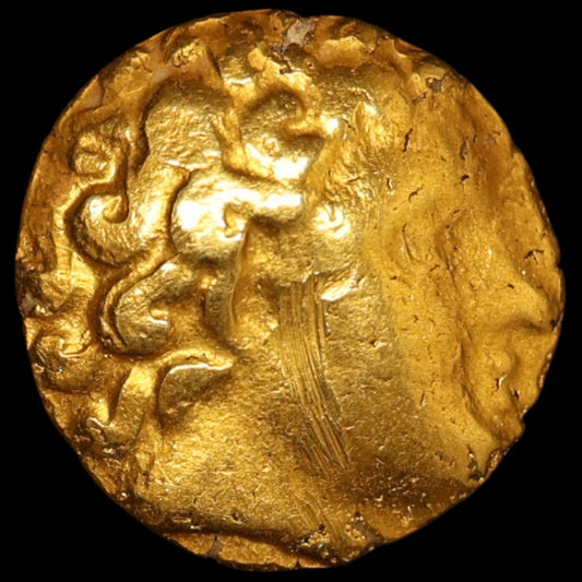 Gaule Helvètes Arvernes Hémi-statère d’or imitation du type de Philippe - type de Montmorot 4.07 gr