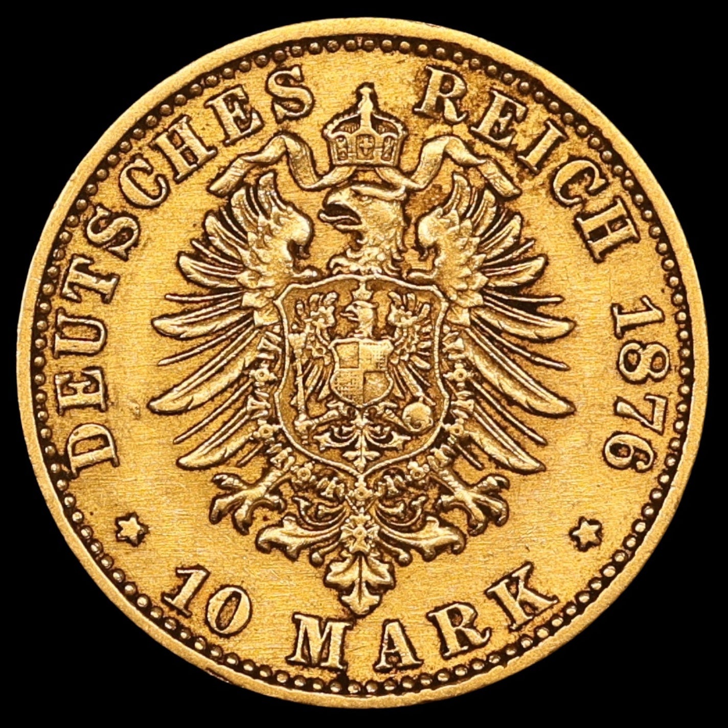 Allemagne Baden Frédéric Ier (1856-1907) 10 Mark 1876 Or 3.95 gr