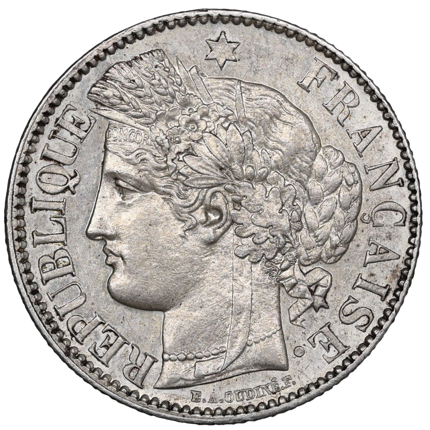 2 Francs Cérès 1872 K Bordeaux Argent 10.01 gr Superbe