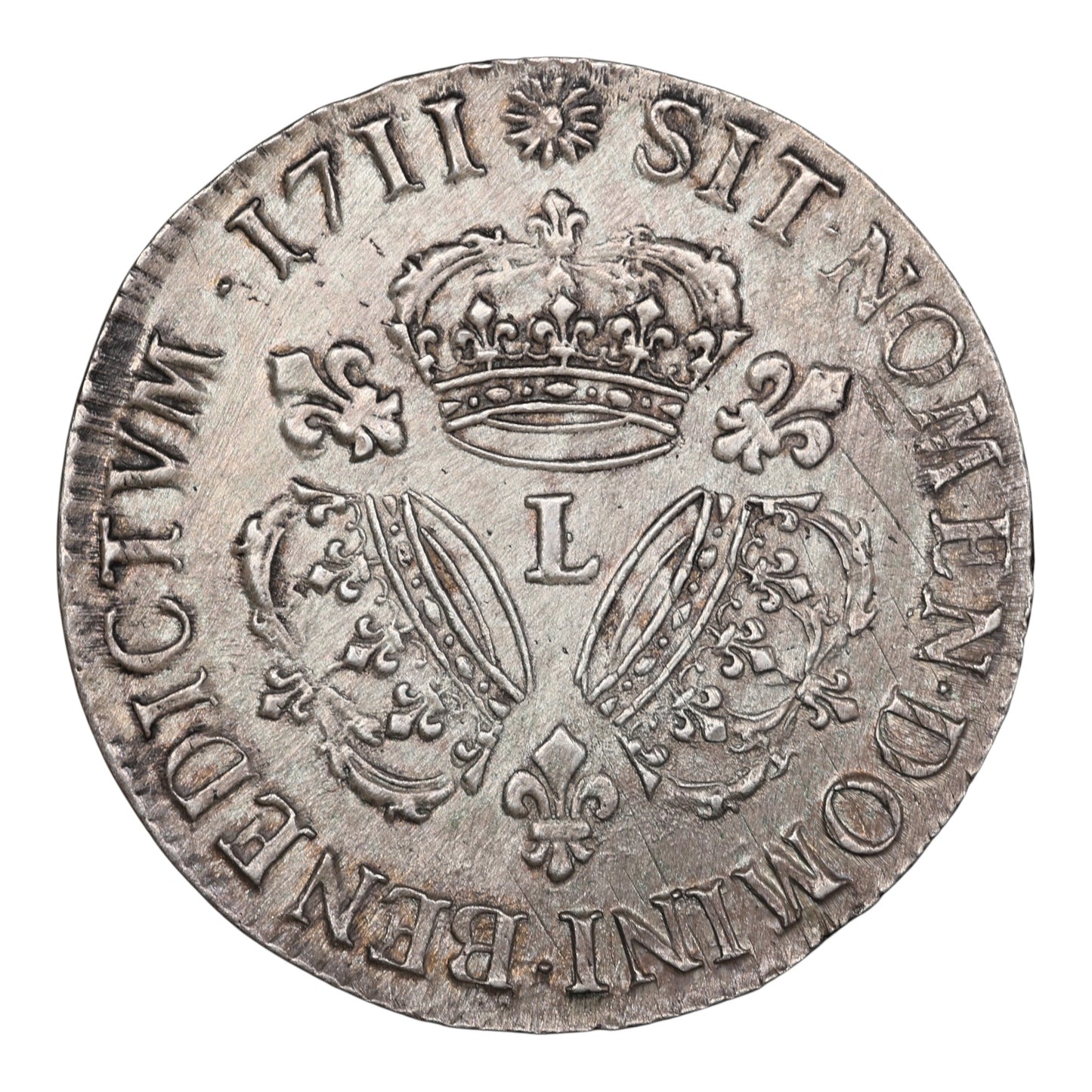 Luis XIV (1643-1715) Ecu con tres coronas 1711 L Bayona - 30,31 gr