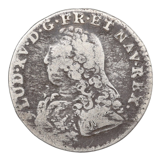 Luis XV (1715-1774) 1/10 ecu con ramas de olivo 1734 T Nantes - 2,74 gr - L4L. No referenciado