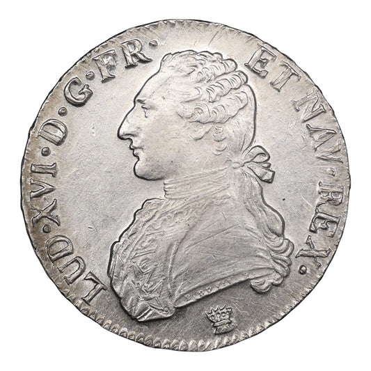 Louis XVI (1774-1792) Écu aux branches d'olivier 1791 I Limoges argent 29.01 gr
