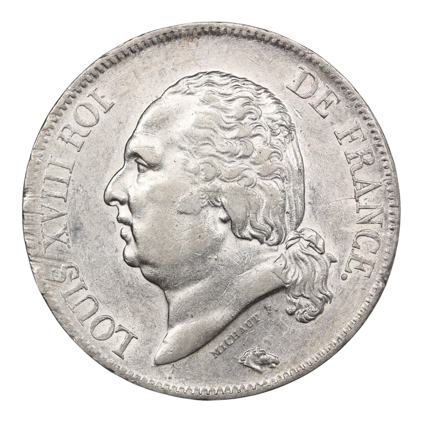 Louis XVIII (1814-1824) 5 francs 1816 I Limoges Argent 12.81 gr