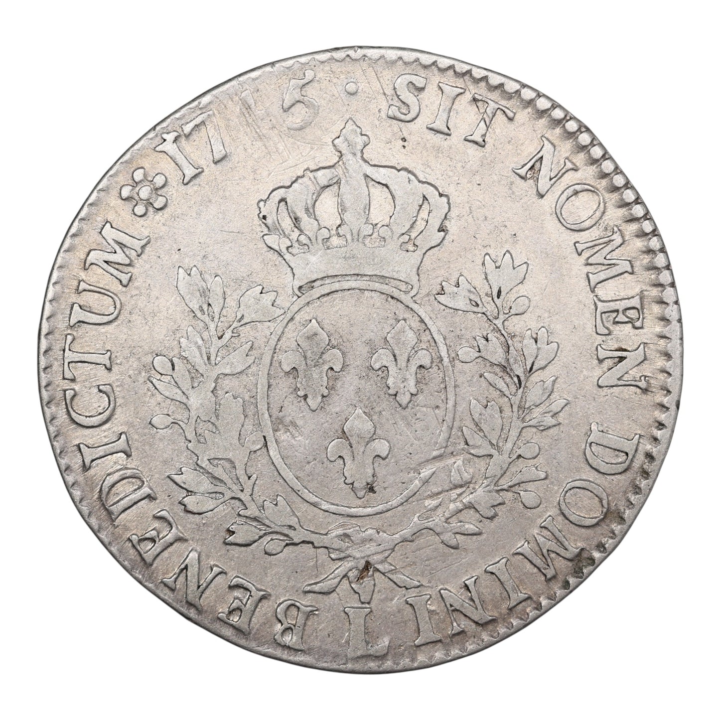 Louis XV (1715-1774) Écu au bandeau 1745 L Bayonne Argent 28.72 gr