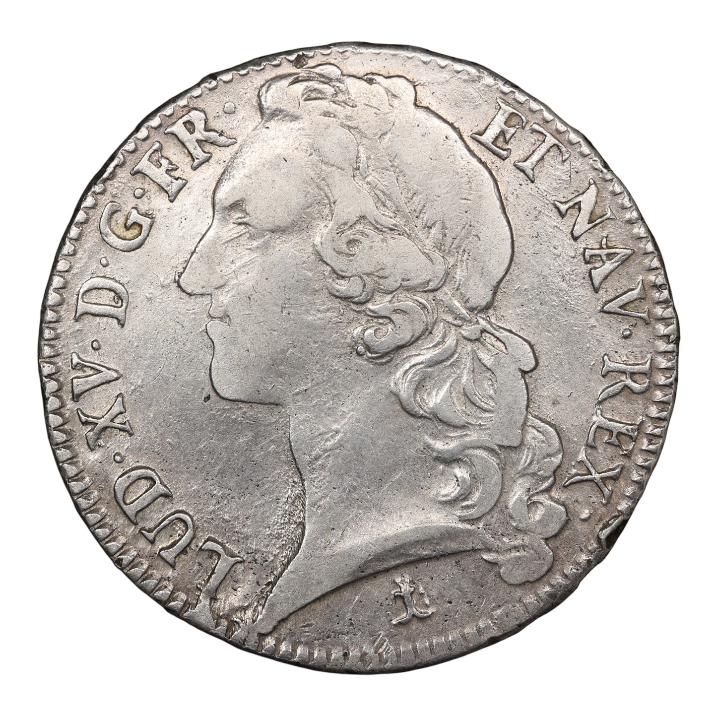 Louis XV (1715-1774) Shield with headband 1747 N Montpellier Silver 29.38 gr