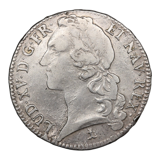 Louis XV (1715-1774) Shield with headband 1747 N Montpellier Silver 29.38 gr