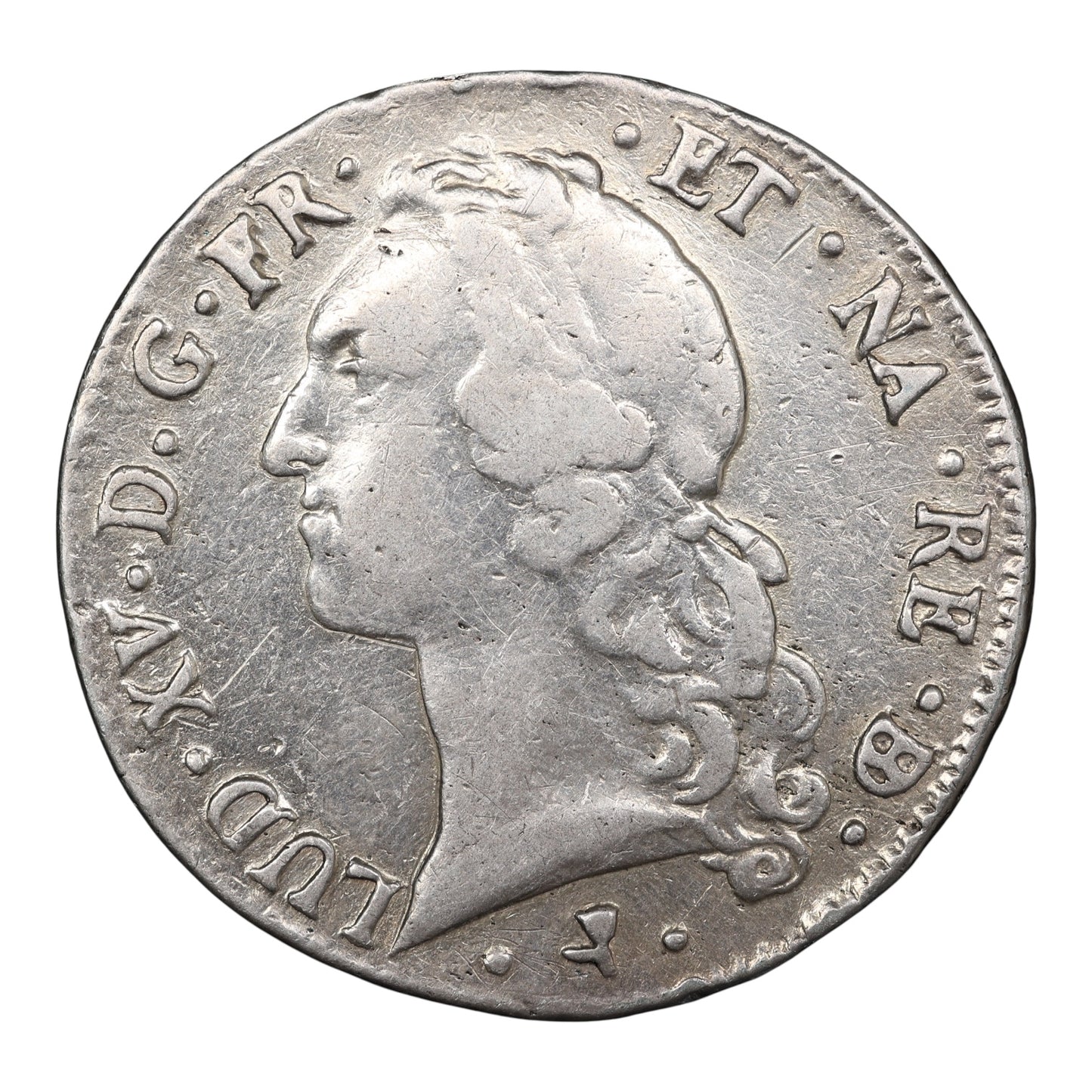 Louis XV (1715-1774) Shield with headband 1764 Vaquette Pau Silver 28.56 gr