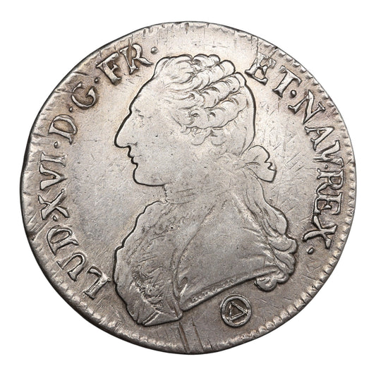 Louis XVI (1774-1792) Écu aux branches d'olivier 1775 Q Perpignan Argent 28.48 gr