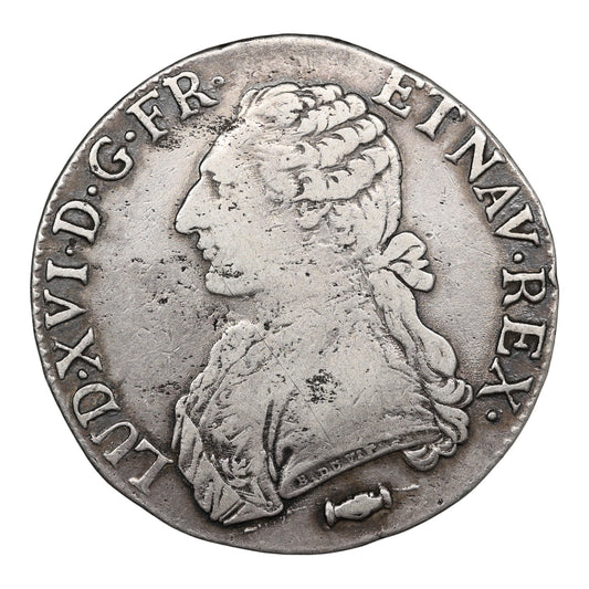 Louis XVI (1774-1792) Écu aux branches d'olivier 1777 K Bordeaux Argent 28.97 gr