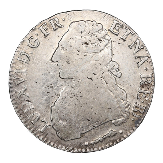 Louis XVI (1774-1792) Écu aux branches d'olivier 1778 Vaquette Pau Argent 29.20 gr