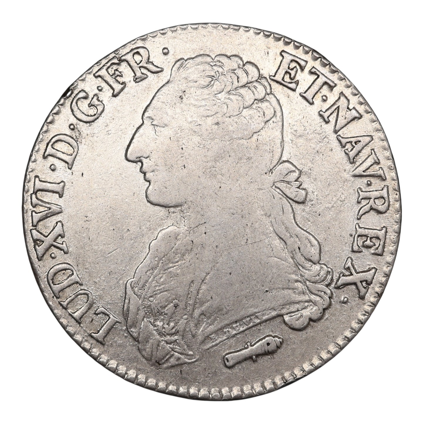 Louis XVI (1774-1792) Shield with olive branches 1781 Q Perpignan Silver 29.18 gr