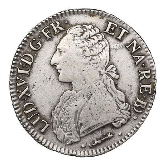 Louis XVI (1774-1792) Écu aux branches d'olivier 1784 Vaquette Pau Argent 29.14 gr