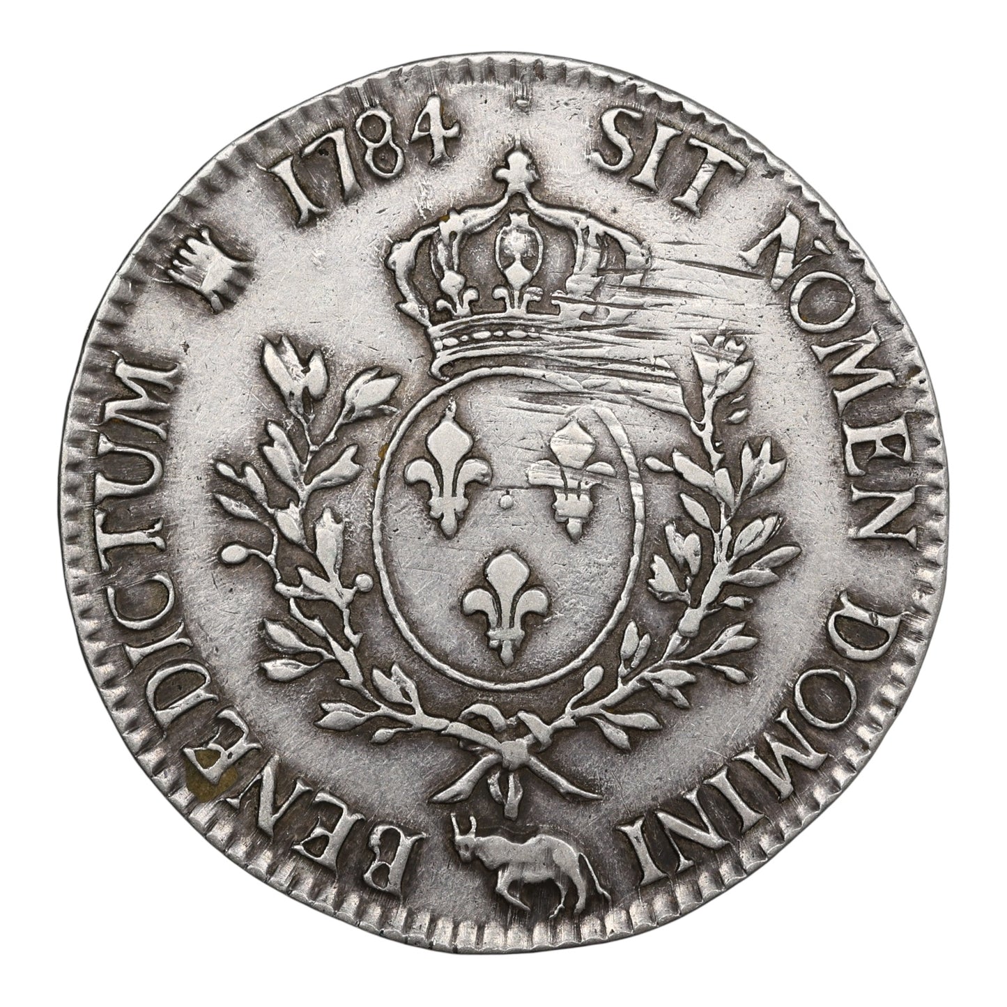 Louis XVI (1774-1792) Écu aux branches d'olivier 1784 Vaquette Pau Argent 29.14 gr