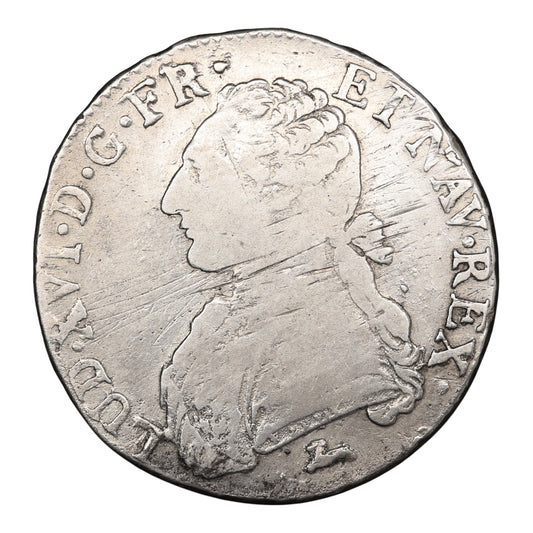 Louis XVI (1774-1792) Écu aux branches d'olivier 1785 R Villeneuve-lès-Avignon Argent 28.87 gr