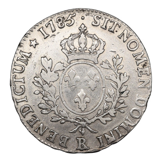 Louis XVI (1774-1792) Écu aux branches d'olivier 1785 R Villeneuve-lès-Avignon Argent 28.87 gr