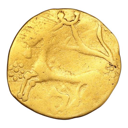 Gaule Jura-Alpes (Type de Chaumont II ème siècle) Statère d'or (variante inédite) 7.19 gr