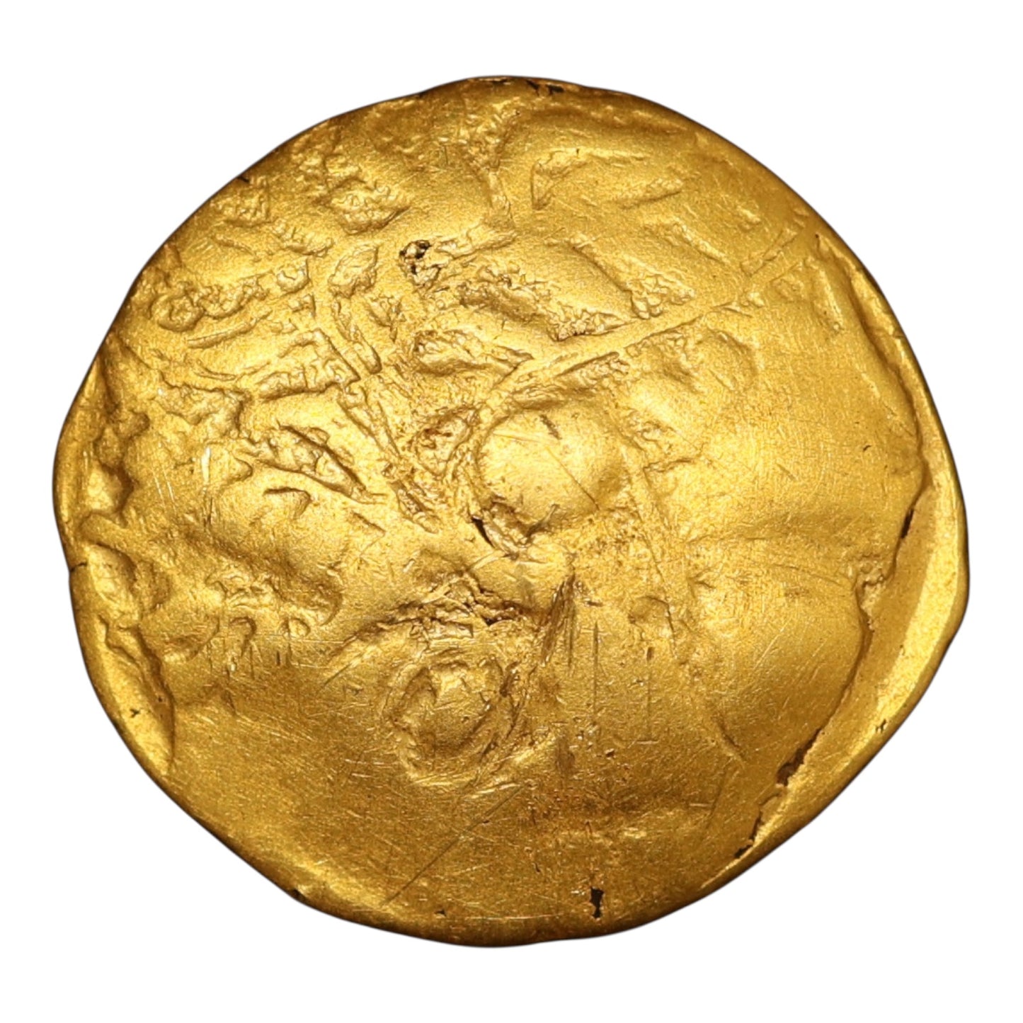 Gaule Jura-Alpes (Type de Chaumont II ème siècle) Statère d'or (variante inédite) 7.19 gr