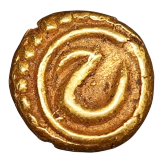 India Mysore Tipu Sultan Fanam AM 1218 (1789) Gold Or 0.37 gr