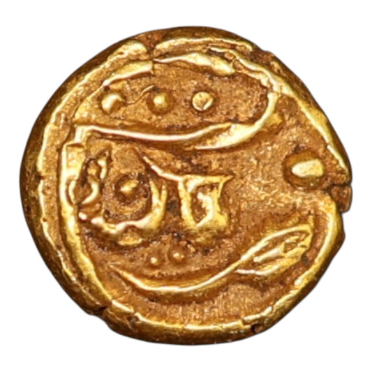 India Mysore Tipu Sultan Fanam AM 1218 (1789) Gold Or 0.37 gr