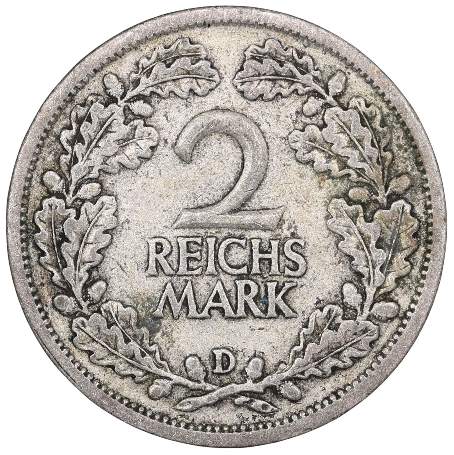 Allemagne 2 Reichsmark 1926 D Munich Argent 9.88 gr
