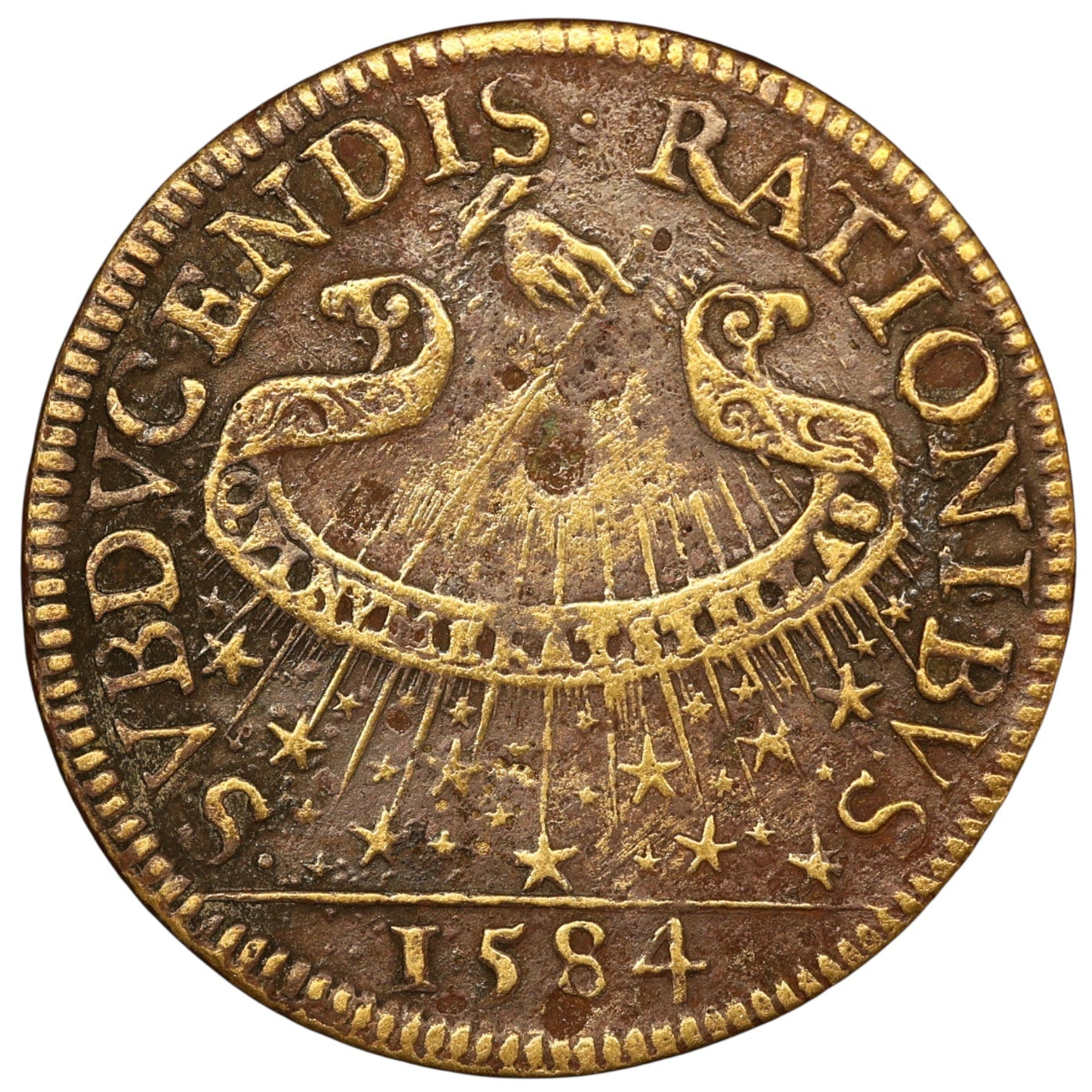 Jeton Henri III (1574-1589) Chambre des comptes du Roi 1584 Laiton 4.75 gr