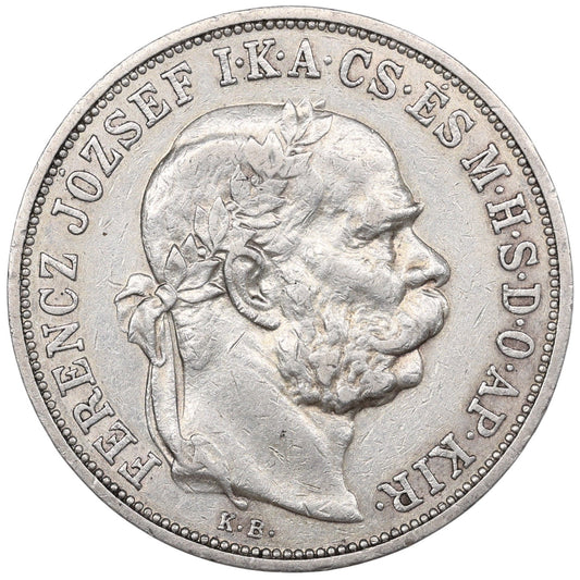 Hongrie François Joseph Ier (1848-1916) 5 Korona 1908 Argent 23,96 gr