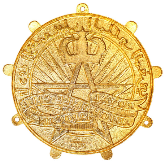Maroc Médaille Royal Automobile Club Marocain Laiton 34.76 grammes 65 mm