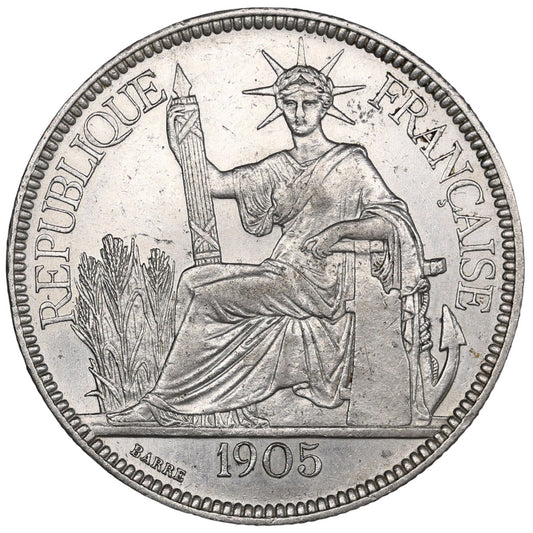 Indochine Piastre de Commerce 1905 Argent 27.00 gr