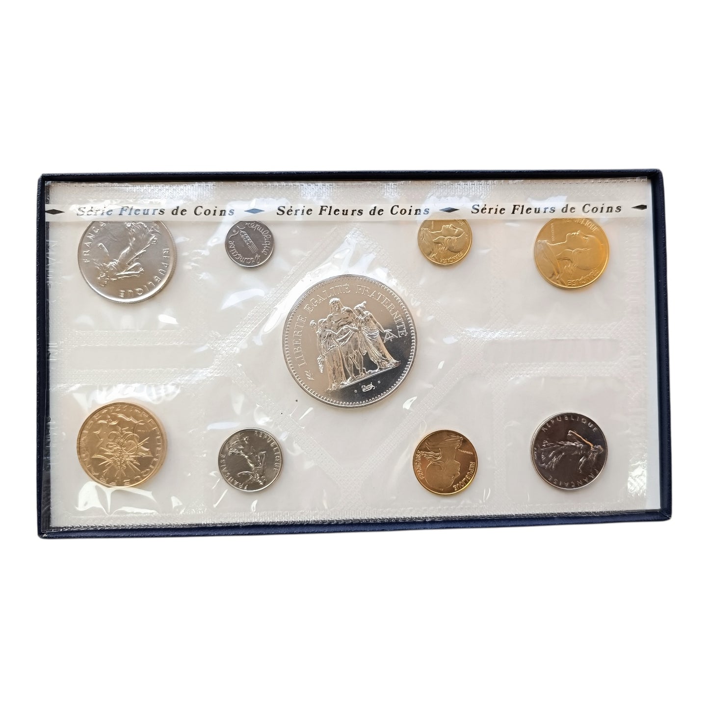 France Coffret Fleur de Coins 1974 BU Monnaie de Paris avec 50 francs Hercule Argent