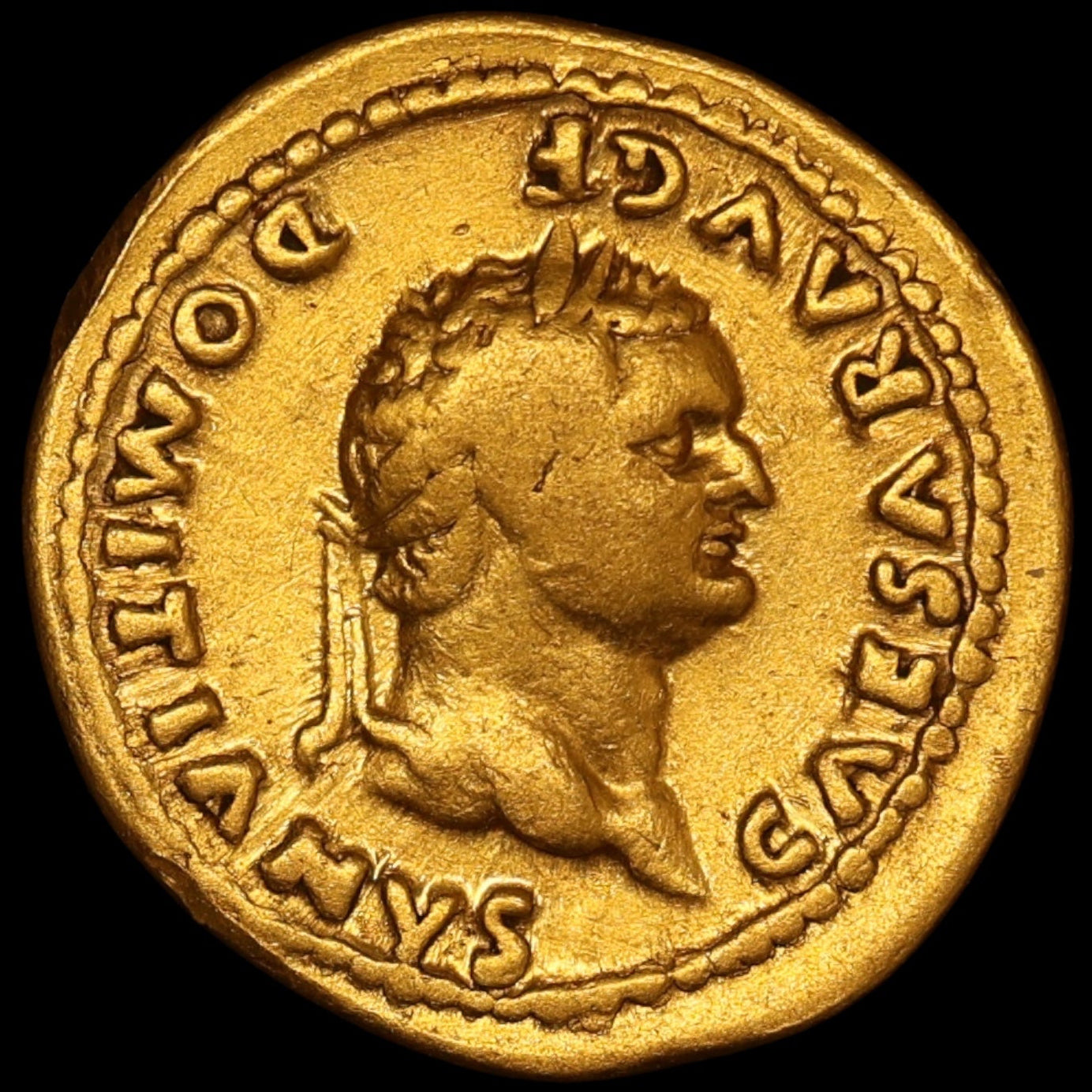 Empire Romain Domitien (81-96) Aureus Or COS V Louve allaitant Romulus et Rémus Rome 7.09 gr