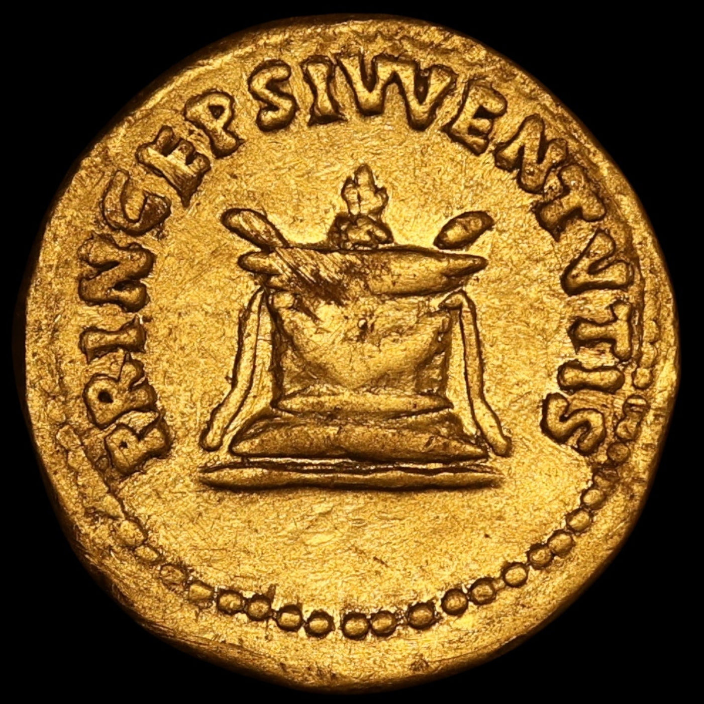 Empire Romain Domitien (81-96) Aureus Or PRINCEPS IVVENTVTIS Rome 7.19 gr