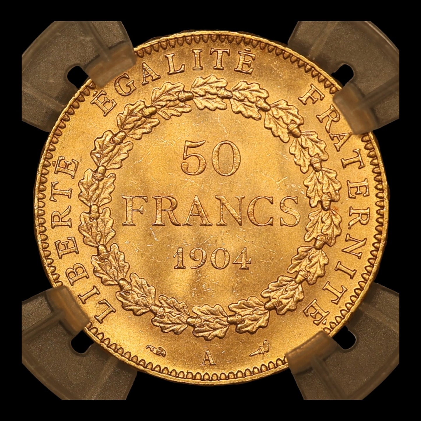 Troisième République (1871-1940) 50 Francs Génie Or 1904 A Paris Sous coque GENI MS 64 16.13 gr