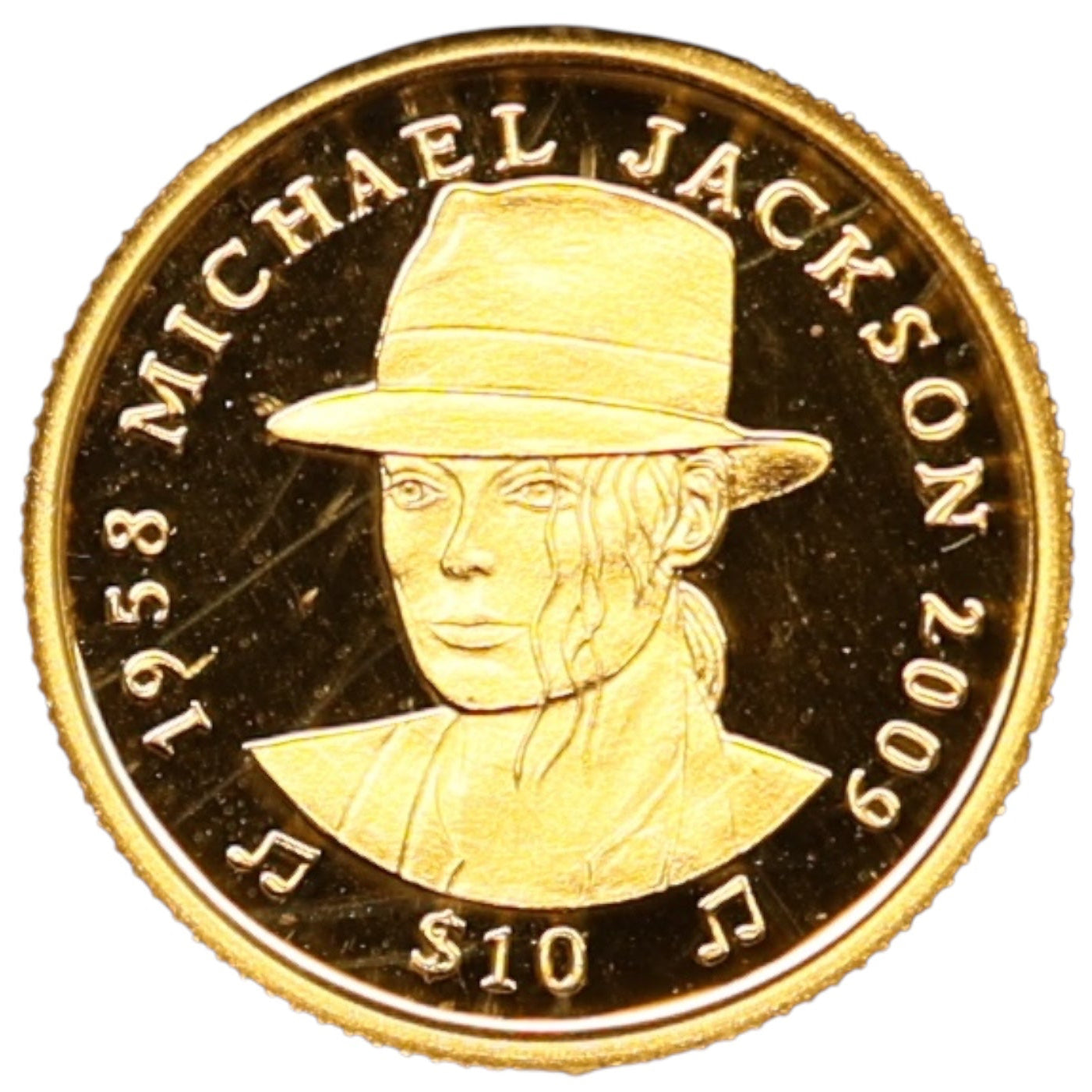 Sierra Leone 10 Dollars Michael Jackson Or 2009 1.24 gr