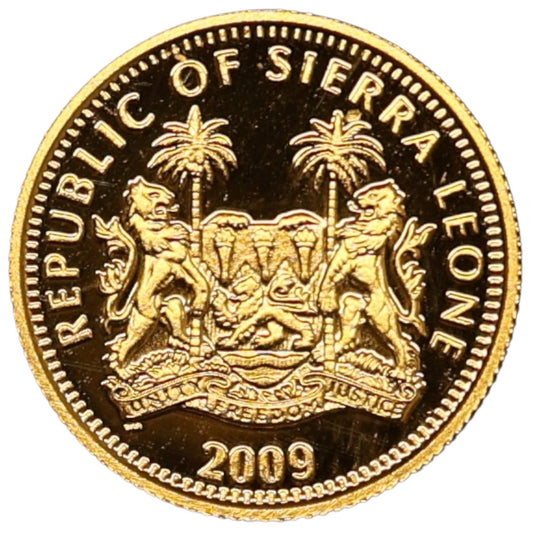 Sierra Leone 10 Dollars Michael Jackson Or 2009 1.24 gr