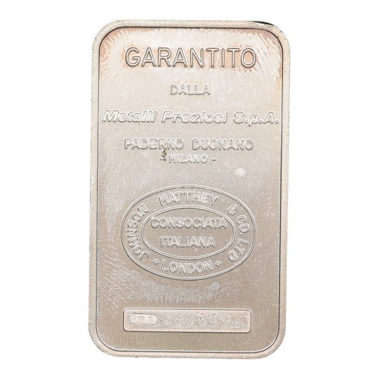 Lingotin 1 Ounce Once Argent Silver Johnson Matthey Metalli Preziosi Paderno Dugnano Milano