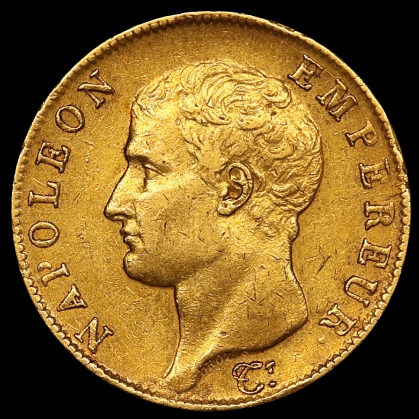 Napoléon Ier (1804-1814) 40 Francs Or Tête nue calendrier grégorien 1806 I Limoges 12.88 gr