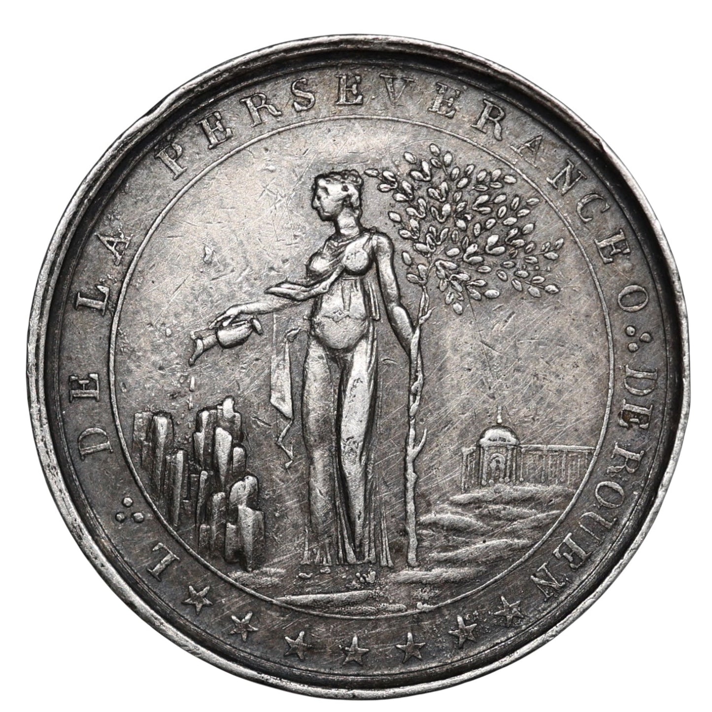 Jeton Franc Maçonnerie Loge de la Persévérance de Rouen Argent 8.31 gr