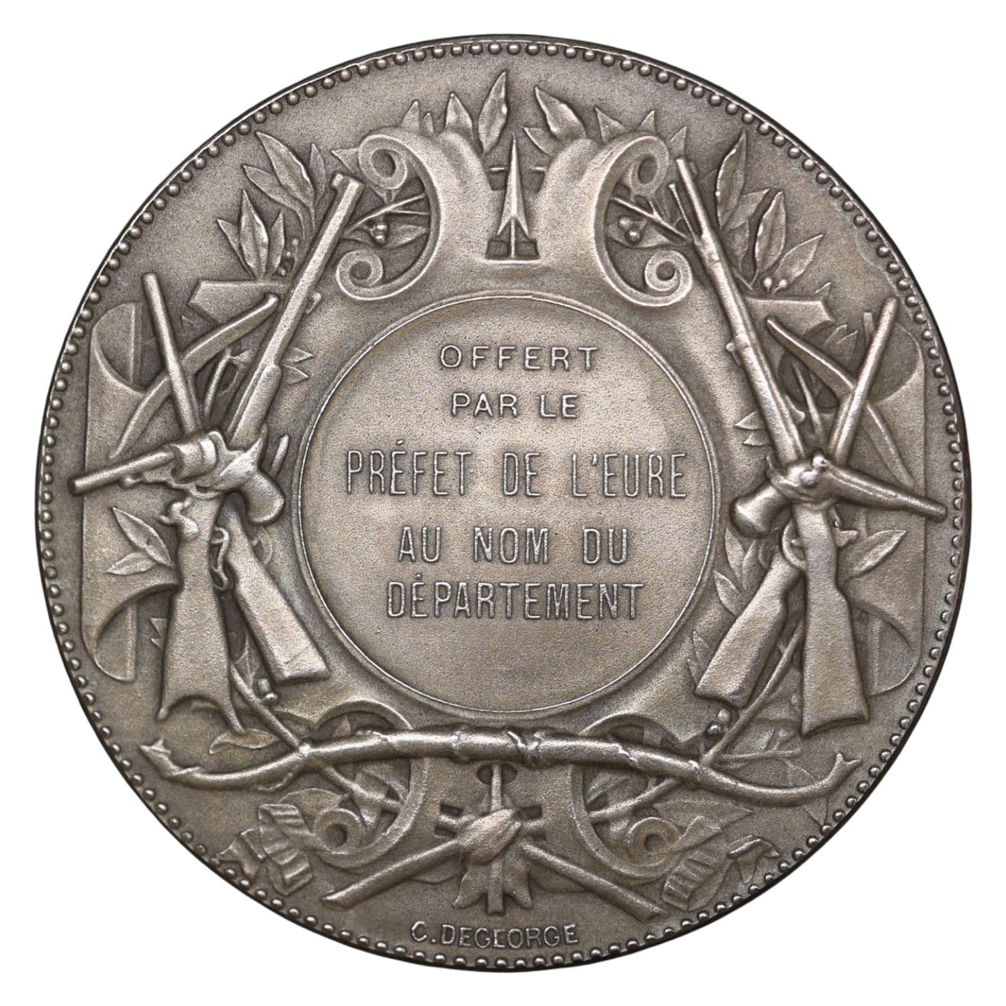 Médaille de récompense Préfet de l'Eure Argent 38.61 gr 41 mm